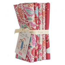 Load image into Gallery viewer, Tilda Windy Days FQB Fabric Choose From Blue, Camel/Coral, Red/Pink,  Grey/ Teal, Aella Stitch It Up VA