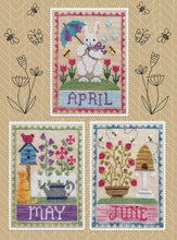 Load image into Gallery viewer, Waxing Moon Designs Monthly Trios Cross Stitch Patterns  Choose From: Stitch It Up VA