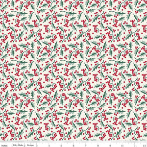 Holly and Berries Fabric by My Minds Eye A Merry Little Christmas Collection SBY