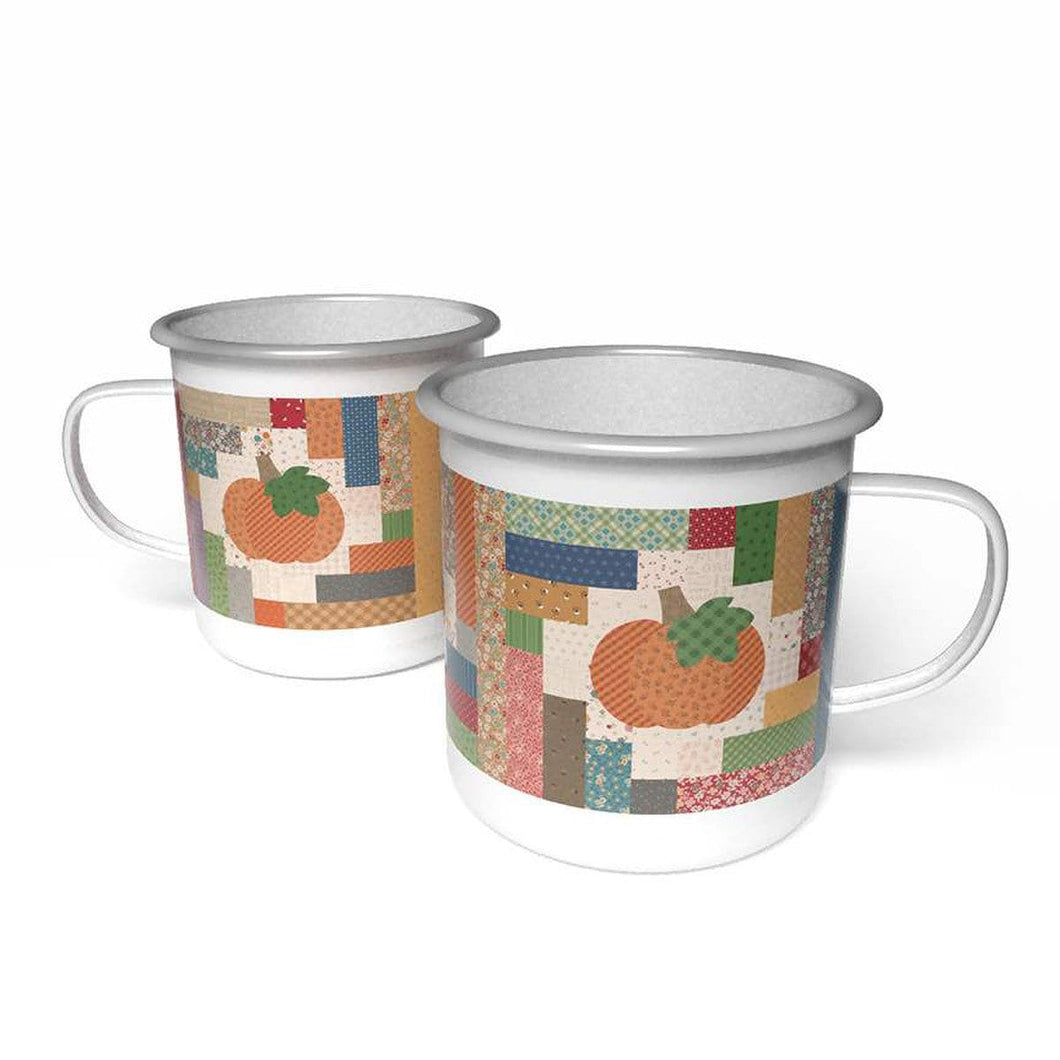 Lori Holt Enamel Tin Mug Autumn