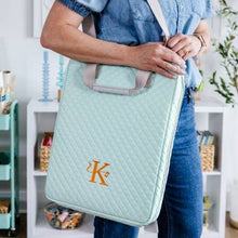 Load image into Gallery viewer, Kimberbell Tool Tote is a wonderful for storing your clear blue tiles and orange pop rulers in