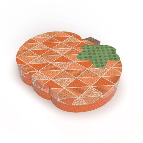 Lori Holt Pumpkin & Haystack Quilt Kit has the pattern, fabric (except backing) and shapes in this adorable keepsake box