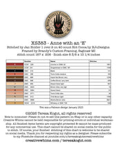 Load image into Gallery viewer, Anne with an E  Cross Stitch Chart/New/by Teresa Kogut