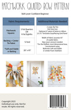 Load image into Gallery viewer, Patchwork BIG Quilted Bow Pattern by Brooklyn Dawn Quilt Co., Printed Pattern