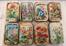 Load image into Gallery viewer, Vintage Floral Images Small Tin Cases/Each