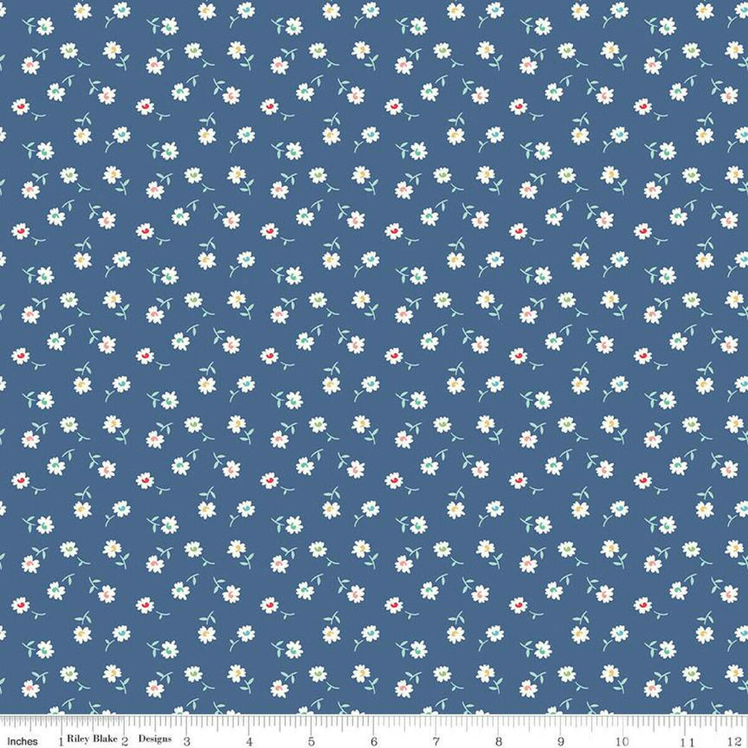 Vintage Happy 2 Denim Color Fabric 100% Cotton by Riley Blake Sold by the Yard Riley Blake