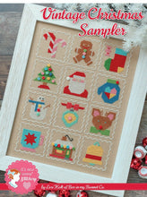 Load image into Gallery viewer, Vintage Christmas CROSS STITCH Sampler Cross Stitch by Lori Holt Riley Blake