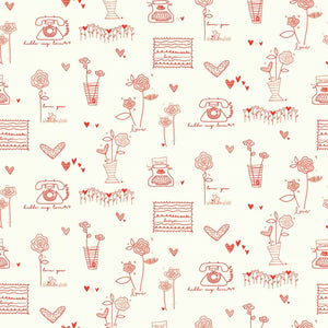 From the Heart Fabric Cream by Riley Blake SBY Riley Blake