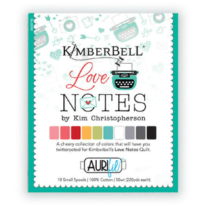 LOVES NOTES SEWING THREAD COLLECTION by Aurifil 10 small spools Aurifil