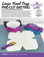 Load image into Gallery viewer, Cozies Plate or Large Bowl  by The Gypsy Quilter Pre Cut Batting The Gypsy Quilter