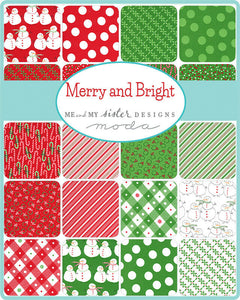 Merry and Bright Fabric Charm Pack 5" by Moda Fabrics Moda Fabrics