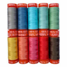 Load image into Gallery viewer, Prim Thread Box Collection From Aurifil 50wt 10 small spools by Lori Holt Aurifil