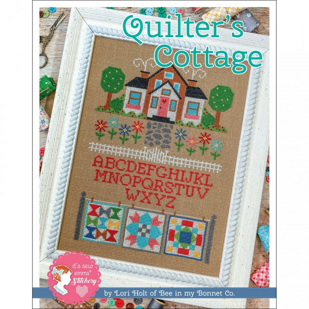 Quilter's Cottage Cross Stitch Pattern by Lori Holt It's Sew Emma