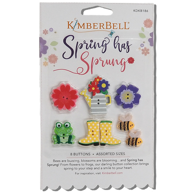 SPRING HAS SPRUNG BUTTONS BY Kimberbell 8 Count Stitch It Up VA