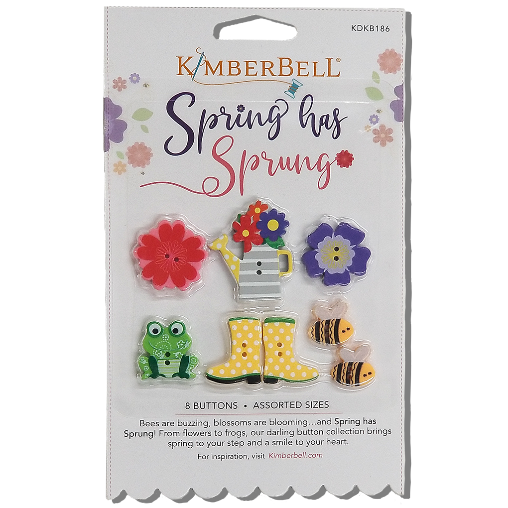 SPRING HAS SPRUNG BUTTONS BY Kimberbell 8 Count Stitch It Up VA