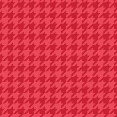 RED TONAL HOUNDSTOOTH COTTON FABRIC by Kimberbell Designs Sold by the Yard Maywood Studio