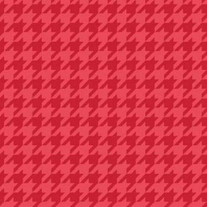RED TONAL HOUNDSTOOTH COTTON FABRIC by Kimberbell Designs Sold by the Yard Maywood Studio