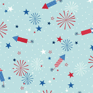 RED WHITE & BLOOM FABRIC COLLECTION "Fireworks" by Maywood Studio SBY Maywood Studio