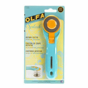 OLFA Splash Rotary Cutter Pink or Blue 45mm OLFA