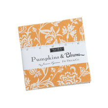 Load image into Gallery viewer, Pumpkins and Blossoms 5&quot; Charm Pack Fabric by Fig Tree &amp; Co Moda Fabrics