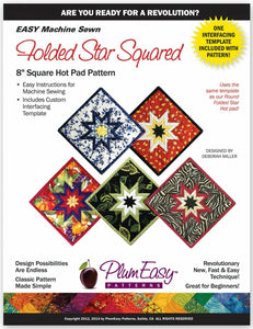 Folded Star Square Hot Pad 8" Pattern by Plum Easy PlumEasy