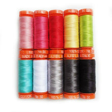 Load image into Gallery viewer, LOVES NOTES SEWING THREAD COLLECTION by Aurifil 10 small spools Aurifil