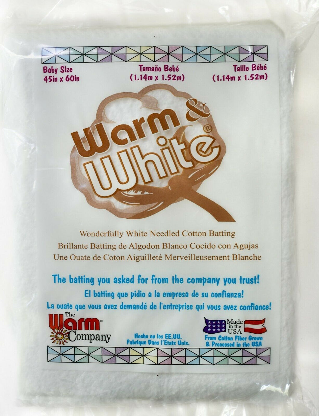 WARM & WHITE BATTING-Baby Size 45
