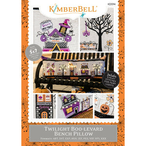 Kimberbell Bench Pillow Twilight Boo Levard Machine Embroidery CD Kimberbell