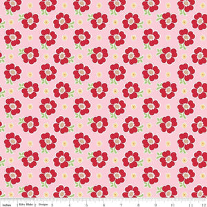 BAKE SALE 2 PINK FLORAL Fabric by  Riley Blake Designs Sold by the Yard Riley Blake