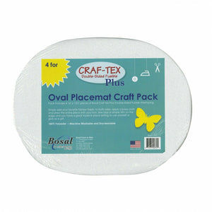 Oval Placemat Craft Pack (4) Bosal Craf-Tex Plus Double Sided Fusible Interfacin Bosal