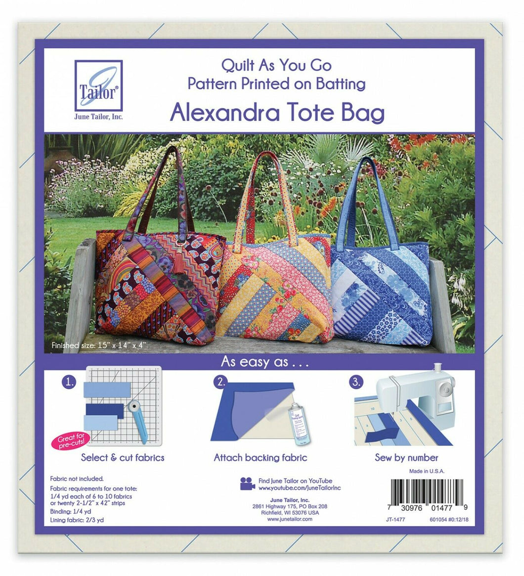 Quilt As You Go Alexandra Tote Pattern by June Tailor June Tailor