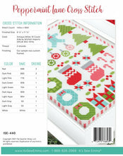 Load image into Gallery viewer, Peppermint Lane with DMC threads Cross Stitch Pattern by It&#39;s Sew Emma DMC