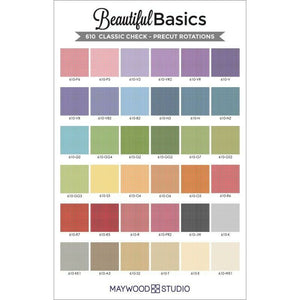 Classic Check Assorted Color Fabric Cotton by Maywood Studio Beautiful Basics for Quilters and Sewers Maywood Studio