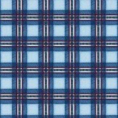 Blue Plaid Cotton Fabric by Maywood Studio for Sewing and Quilting Maywood Studio