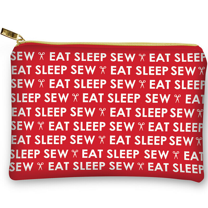 Sewing Notions Bag Eat Sleep Sew by Moda Fabric Red Moda