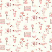 Load image into Gallery viewer, From the Heart Red Main or Cream Fabric by Riley Blake SBY Riley Blake