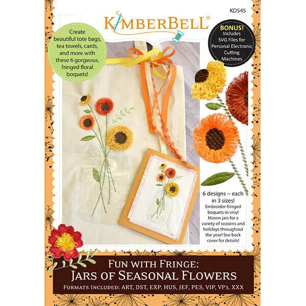 KIMBERBELL FUN WITH FRINGE: JARS OF SEASONAL FLOWERS ME CD