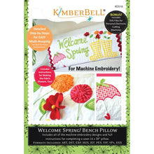 Load image into Gallery viewer, KIMBERBELL WELCOME SPRING! BENCH PILLOW (APRIL)  MACHINE EMBROIDERY CD Kimberbell