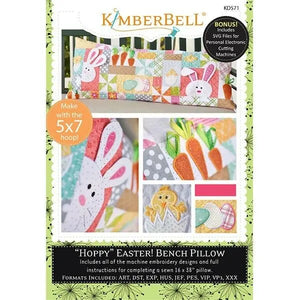 Kimberbell  Designs "Hoppy" Easter! Bench Pillow ME KD571  Kimberbell