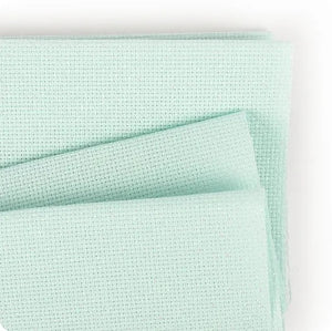 Minty Green Opalescent Aida 14ct Fabric by Zweigart  18"x21"