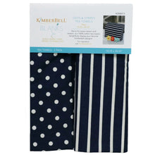 Load image into Gallery viewer, Tea Towels Dots and Stripes by Kimberbell Blanks Kimberbell