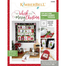 Load image into Gallery viewer, WE WHISK YOU A MERRY CHRISTMAS QUILT KIT (BLACK BORDER) EMBROIDERY Stitch It Up VA