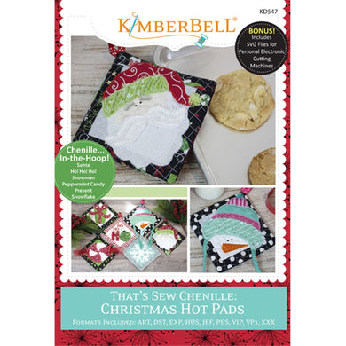 Christmas Hot Pads Machine Embroidery CD That's Sew Chenille by Kimberbell Designs Stitch It Up VA