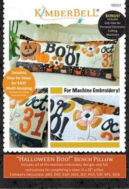 Kimberbell Halloween Boo! Bench PIllow  ME CD Stitch It Up VA