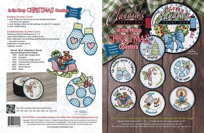 Christmas Coasters by Claudia Creations ITH Stitch It Up VA