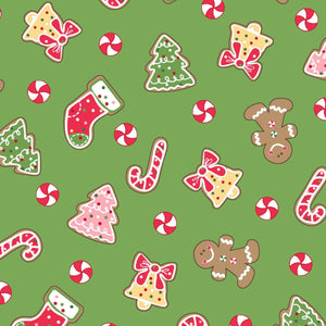 Maywood Studio We Whisk You a Merry Christmas Fabric (Brown or Green) Stitch It Up VA