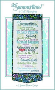 It&#39;s Summertime Wall Hanging Machine Embroidery CD by Janine Babich Stitch It Up VA