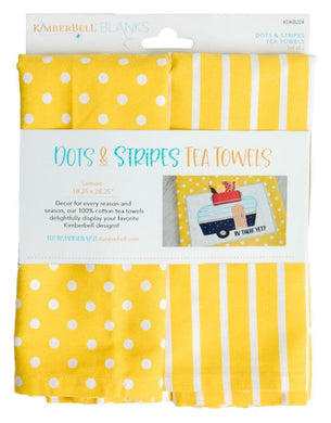 Dots and Stripes Tea Towels by Kimberbell Blank Stitch It Up VA