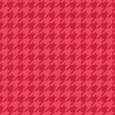 Red Tonal Houndstooth Cotton Fabric Sold  by the Yard By Kimberbell Designs Stitch It Up VA