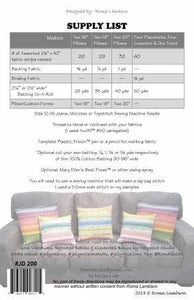 Pillows & Placemats Pattern by RJ Designs Stitch It Up VA